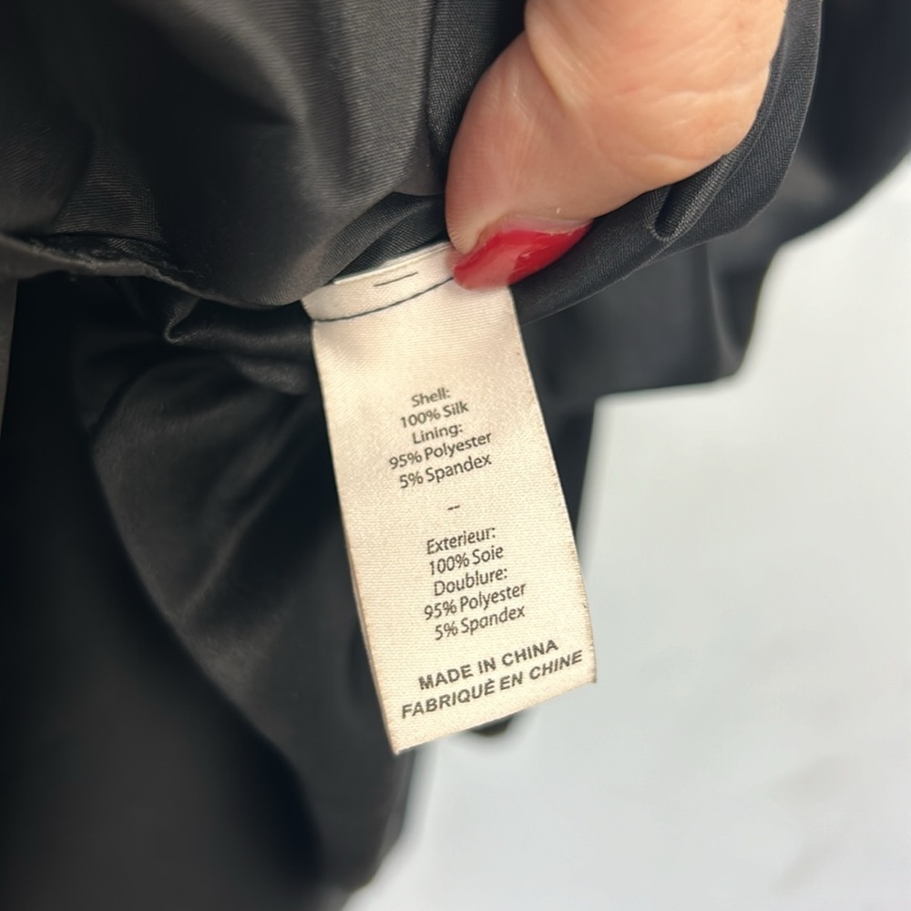 Cinq a Sept Naya high neck asymmetrical silk dress - Picture 5 of 6